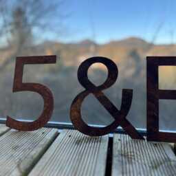 Rustic Corten Steel Letters & Numbers 200mm Wall Decor - thumbnail 4