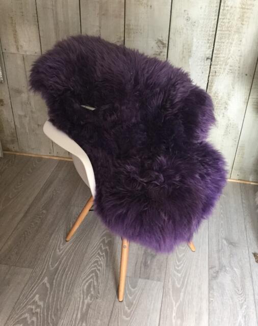 Violet Purple Sheepskin Rug, Thick Soft Fleece Throw - 70x90 cm - image 1