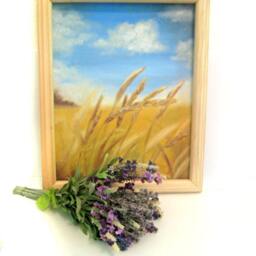 Wheat Field Print, Rustic Art, Field, Painting, Fine Art Painting Fall Country - thumbnail 2