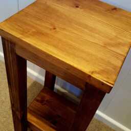 Solid Wood Tall Side Table - H70 X W30 D30cm Various Colours Available - thumbnail 2
