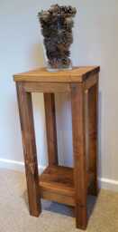 Solid Wood Tall Side Table - H70 X W30 D30cm Various Colours Available