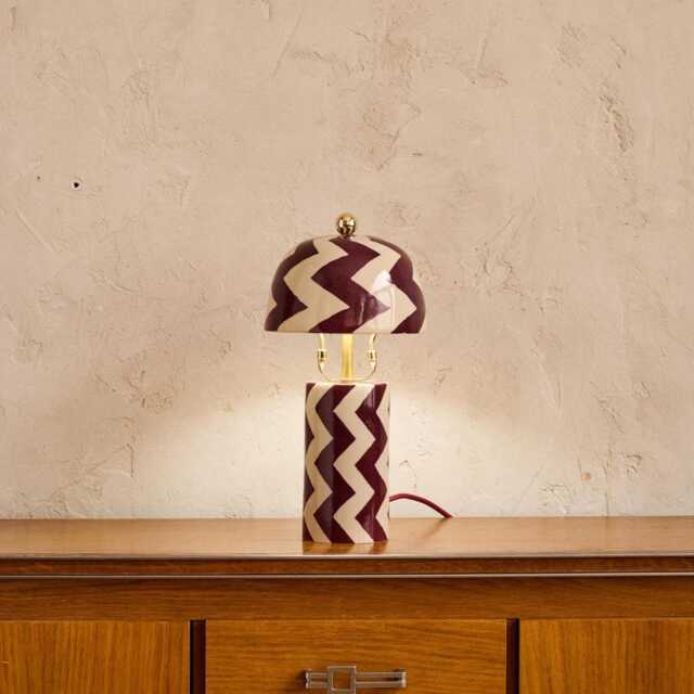 Bombay Handmade Ceramic Table Lamp - Unique Decorational Piece For You Living Room Or Bedroom Housewarming Gift With Bulb - image 1