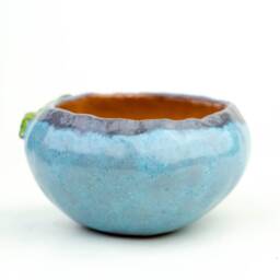 Handmade Plant Pot With Scarabs, Succulent Pot, Cactus Flower Ceramic Scarab, Pottery Handmade - thumbnail 2