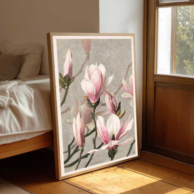 Vintage Magnolia Art Print Floral Botanical Wall Poster - image 1