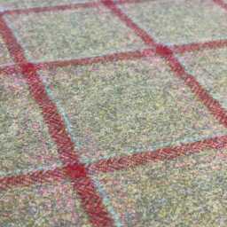 Tweed Wool Christmas Stocking in Forest Green & Red Windowpane Design - thumbnail 4