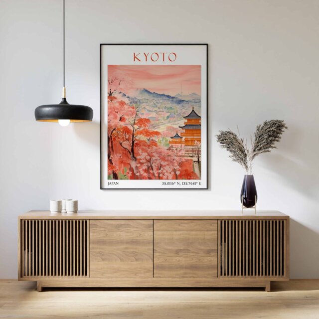 Kyoto Travel Print, Poster, Japan Wall Art, Japanese Decor, Gift, Asian Print - image 1