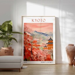 Kyoto Travel Print, Poster, Japan Wall Art, Japanese Decor, Gift, Asian Print - thumbnail 3