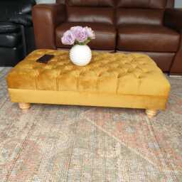 Handmade Chesterfield Footstool Coffee Table - thumbnail 1