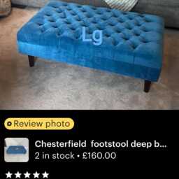 Handmade Chesterfield Footstool Coffee Table - thumbnail 2