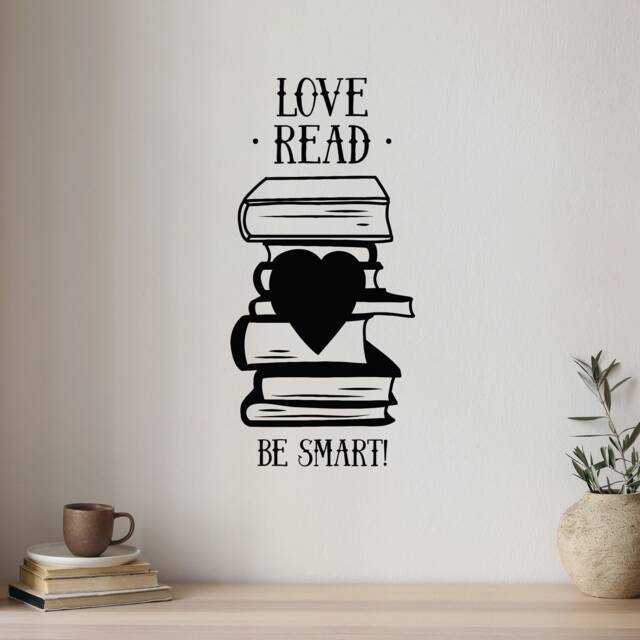 Books Quote Vinyl Wall Decal Smart Phrase Library Reading Room Corner Stickers Mural - #2622Di - image 1
