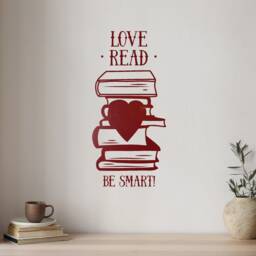Books Quote Vinyl Wall Decal Smart Phrase Library Reading Room Corner Stickers Mural - #2622Di - thumbnail 2