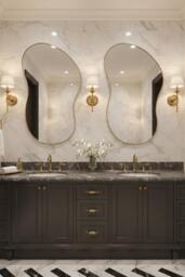 Asymmetrical Mirror - Vanity Irregular Brass Wall Mirrors
