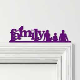 Door Topper Love Heart Bird Family Of 3, 1 Boy Various Colours Decorative Sign - Novelty Wall Decor, Frame Art, Art - thumbnail 4