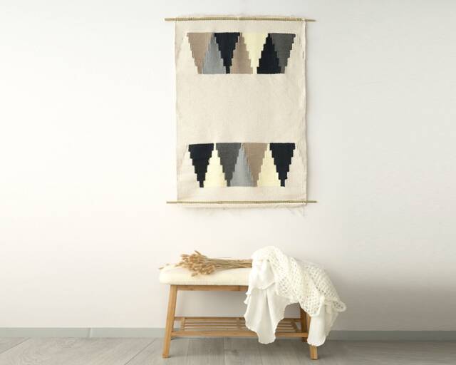Triangul - Handwoven Triangle Wall Tapestry Geometric Boho Decor - image 1