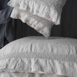 Linen Duvet. Fine Pure French Linen With Buttons Closure & Lace. Custom Freshmade in One Week On Your Doorstep Listing74 - thumbnail 2