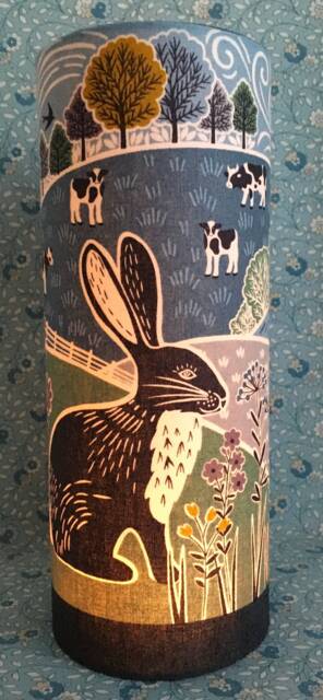 New Country Rabbit - Handmade Children's Tall Night Light - image 1
