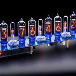 Nixie Tube Clock In-14+In-19A Arduino Shield 9 Tubes Gps Temp. Sensor Remote With Sockets Boyfriend, Husband, Vintage, Gift, Steampunk - thumbnail 2
