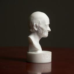Marble Bust Of Voltaire Statue Carved Greek Marble Figurine Artist Sculpture - thumbnail 4