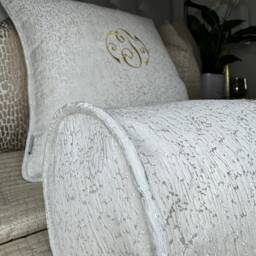 "Personalised Cushion, Initial Name Embroidered Piped 16""X 16"" Or Bolster Cushion X 6" - thumbnail 4