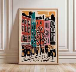 Brick Lane London Poster Vibrant East Street Art Print - thumbnail 1