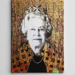 Gold Queen Liz Graffiti Canvas Art Wall Print Picture Banksy Decor -D128 - thumbnail 2