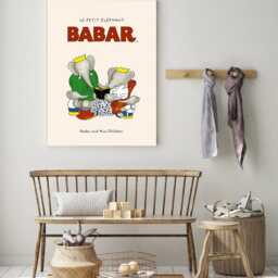Babar The Elephant Nursery Wall Art, Retro Kids, Kids Room Genre Neutral Baby Illustration Art Print - thumbnail 2
