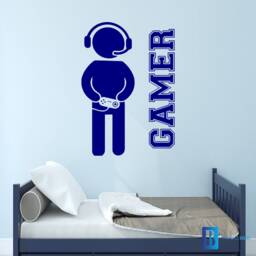Gamer Controller Joystick Gaming Room Den Zone Matt Vinyl Wall Art Decal Sticker - thumbnail 3