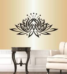 In-Style Decals Wall Vinyl Decal Home Decor Art Sticker Lotus Flower Yoga Studio Meditation Floral Design Room Removable Mural 298 - thumbnail 1
