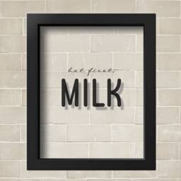 Transparent But First Milk Nursery Wall Art Kitchen Decor Prints Print New Mom Gift Poster Home - thumbnail 2