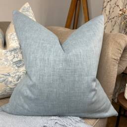 John Lewis & Partners Fabric - Cotton Blend Cushion Pillow Cover, Double Sided Baby Blue Handmade in UK New Home Decor - thumbnail 2