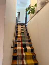Handmade Cotton Tufted Rug Custom Size Block Print Runner - thumbnail 1