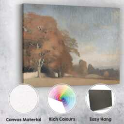Soft Autumn Tree Minimalist Country Landscape Canvas Wall Art Print Decor Picture Ready To Hang - thumbnail 2