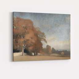 Soft Autumn Tree Minimalist Country Landscape Canvas Wall Art Print Decor Picture Ready To Hang - thumbnail 4