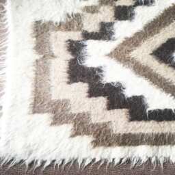 Handwoven Wool Blanket Chunky Knit Bedspread, Organic Hutsul Design - thumbnail 3
