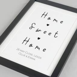 Personalised Home Sweet Print - New Gift Housewarming Wall Art Moving in Present First Keepsake Va168 - thumbnail 3