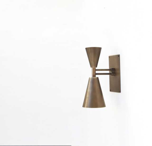 Brass Wall Sconce Light, Modern Brass Industrial Style Wall Sconce Ul Listed, No.0530 - image 1