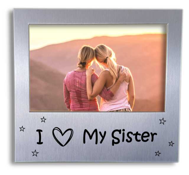 I Love My Sister Photo Frame - Picture Gift Present For - image 1