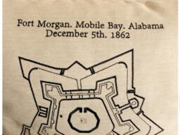 Decorative Pillow Cover Fort Morgan Mobile Bay Alabama 1862 American Civil War Fortification Blueprint Embroidery Design Pillow Cover U.s.a - thumbnail 1