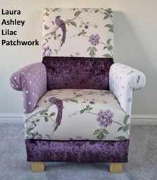Laura Ashley Duck Egg Adult Armchair Handcrafted Floral Accent Chair Patchwork Blue Green Josette Summer Palace Small Statement Butterfly