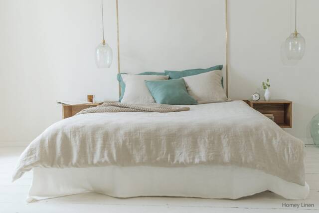 Natural Linen Duvet Cover Stone Washed European Bedding - image 1