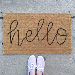 Doormat - Hello Doormat - Custom Coir Hello - Lettering - Personalized Porch - Porch Decor - thumbnail 2