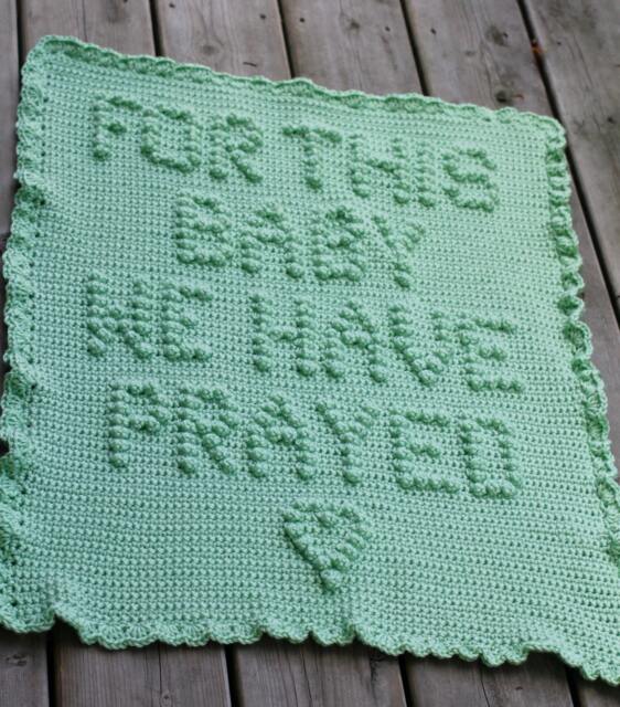 For This Baby We Have Prayed Crochet Blanket Pattern - image 1