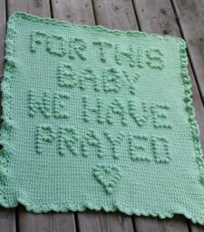 For This Baby We Have Prayed Crochet Blanket Pattern - thumbnail 1