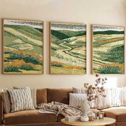 Sage Hills Poster Set, Countryside Wall Art, Landscape Prints - thumbnail 4