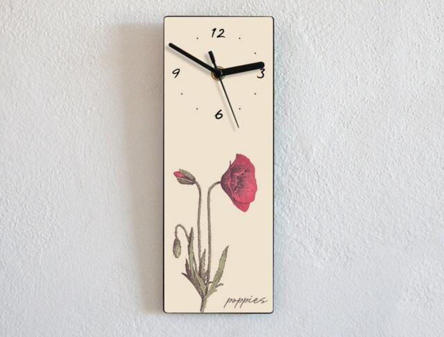 Poppies Flowers - Wall Clock - image 1