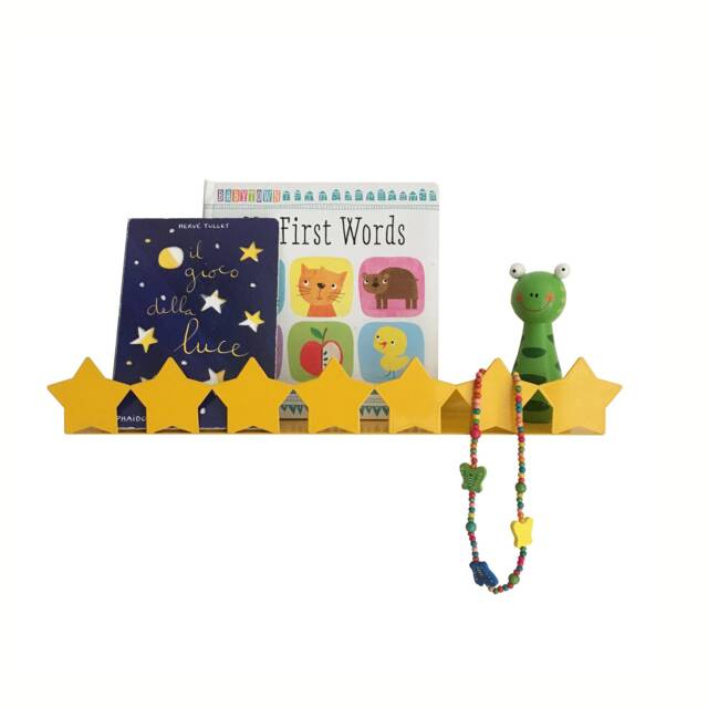 Star Shelf, Kids Room, Lloating Ledge Shelf in Stars Shape, Metal Color Finishing. Nursery Christmas Baby Room. Halloween Decoration - image 1