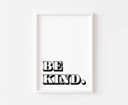 Bedroom Prints - Inspirational Quotes Home Wall Art Be Kind Funny Quote - thumbnail 1