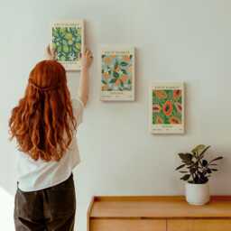3 Piece Canvas Set - Fruit Patterns Vintage Posters, Green Wall Art, Plants & Flowers Hanging