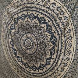 Golden Ombre Mandala Tapestry Queen Bedspread Boho Wall Hanging - Large Hippie Decor For Bedroom Yoga, Meditation Art Sofa Beach Throw - thumbnail 4
