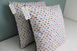 Cars & Robots Cushion Cover - Nursery/Children's Bedroom Variety Of Sizes - thumbnail 1